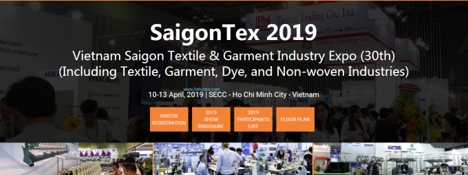 Ткань Вьетнама Сайгона & экспо швейной промышленности (30-ое) СайгонТекс 2019